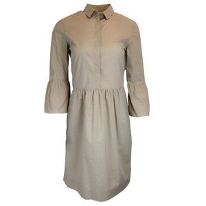 Akris Punto's Beige Khaki Cotton Shirt Dress US12